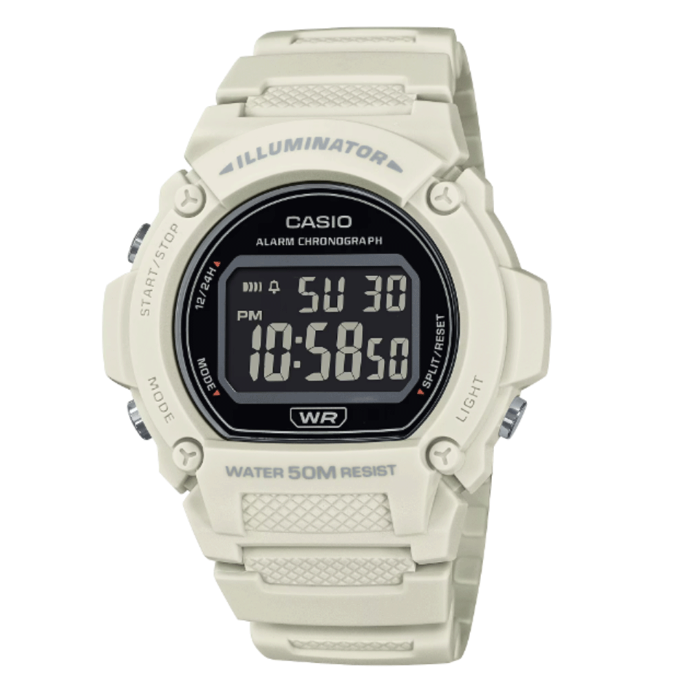 Reloj Casio Vintage W-219HC-8BV Blanco Digital