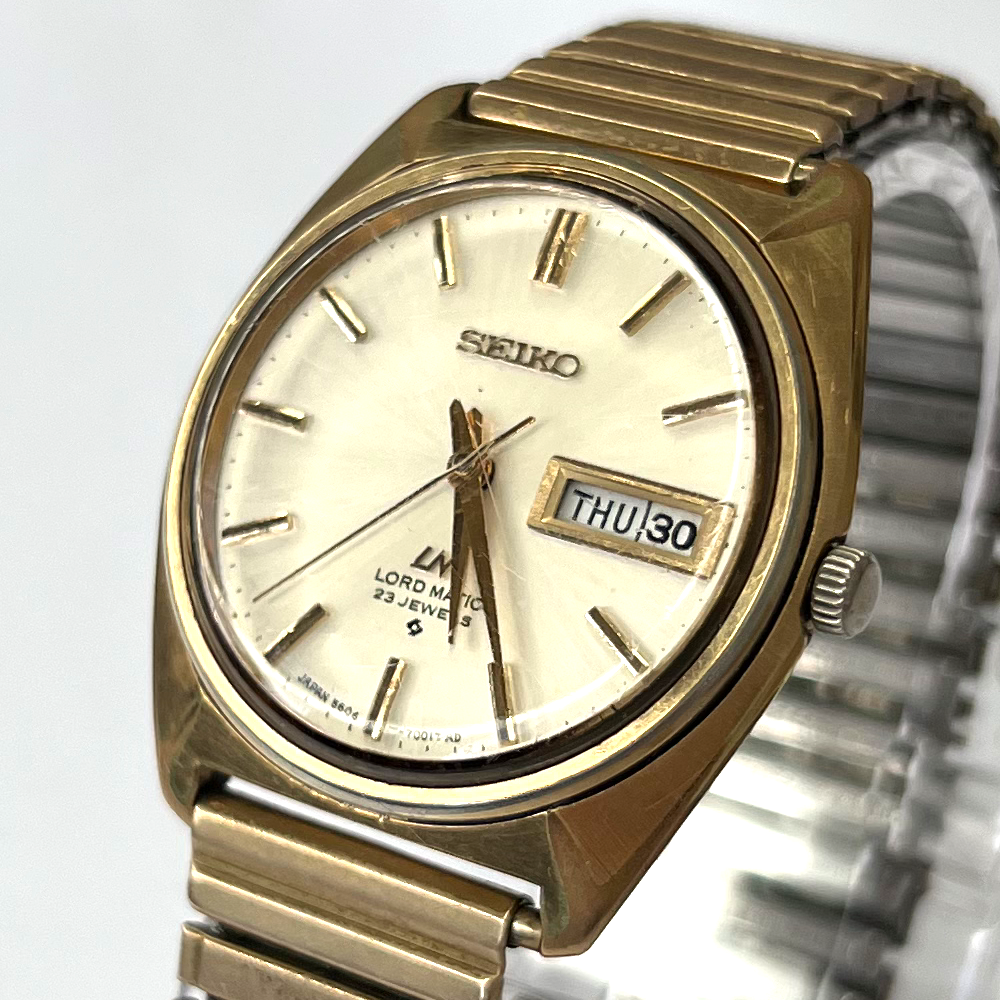 Seiko Lord Matic 5606-7001AD Automatic Kanji Dorado VIAJE JAPON