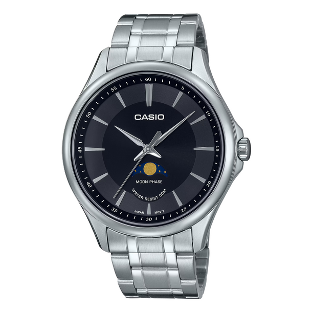 Reloj Casio Análogo MTP-M100D-1A Moonphase Acero 42mm