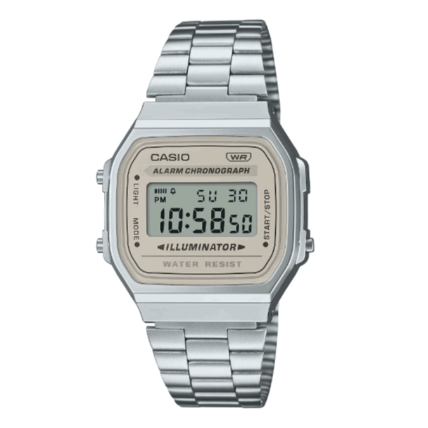 Reloj Casio Vintage A168WA-8AY ElectroLuminescence Crema