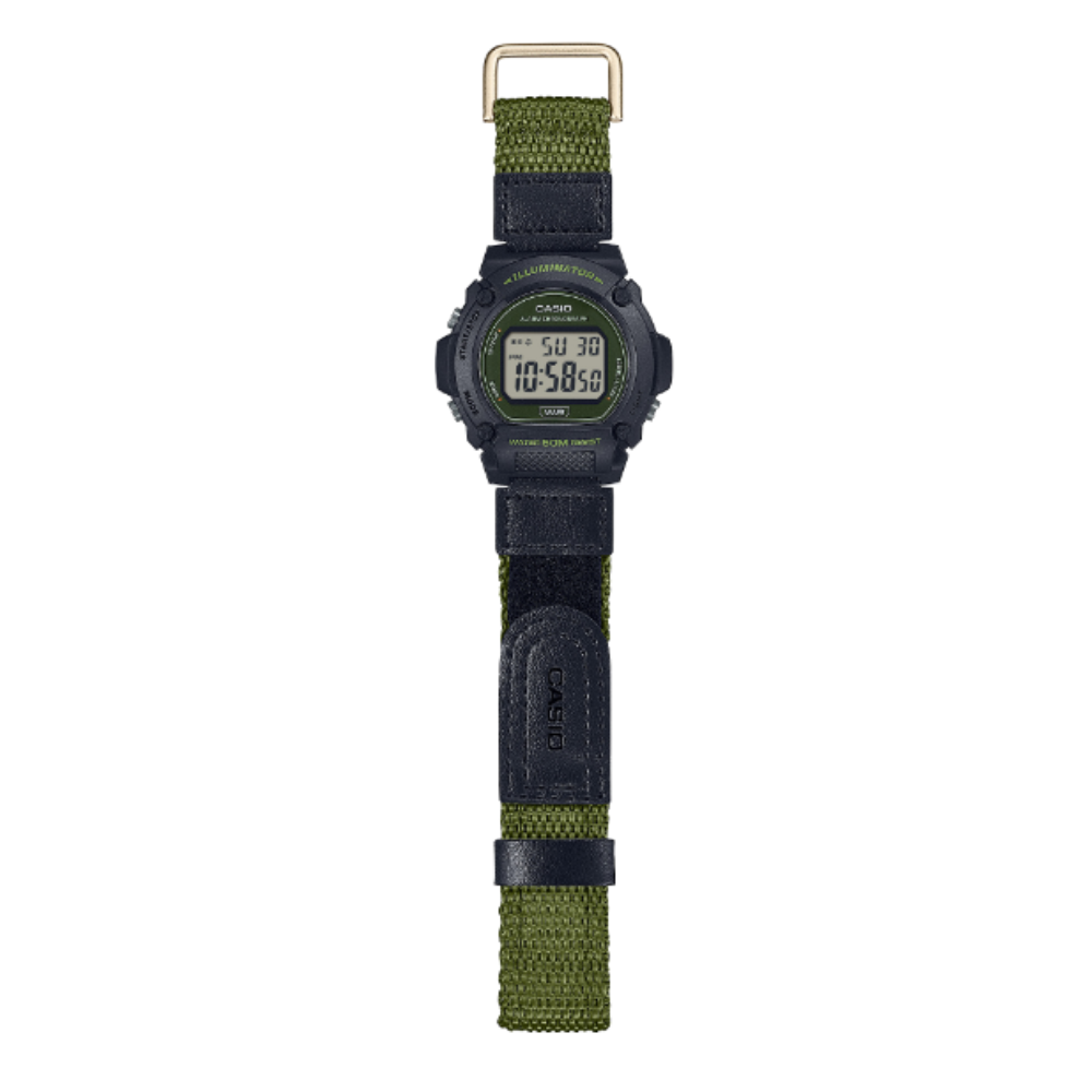 Reloj Casio Vintage W-219HB-3AVDF Verde Digital Outdoor Velcro