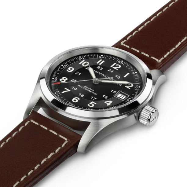 Reloj Hamilton H70455533 Khaki Field Automático 38mm Negro