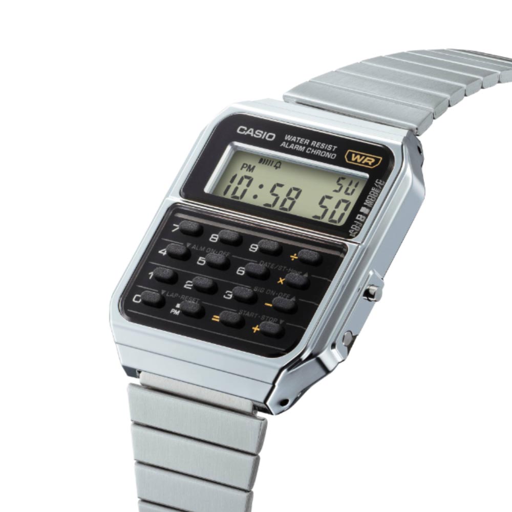 Reloj Calculadora Casio Vintage CA-500WE-1A Plateado