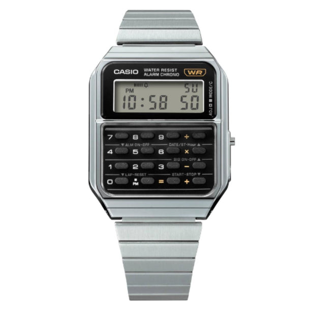 Reloj Calculadora Casio Vintage CA-500WE-1A Plateado