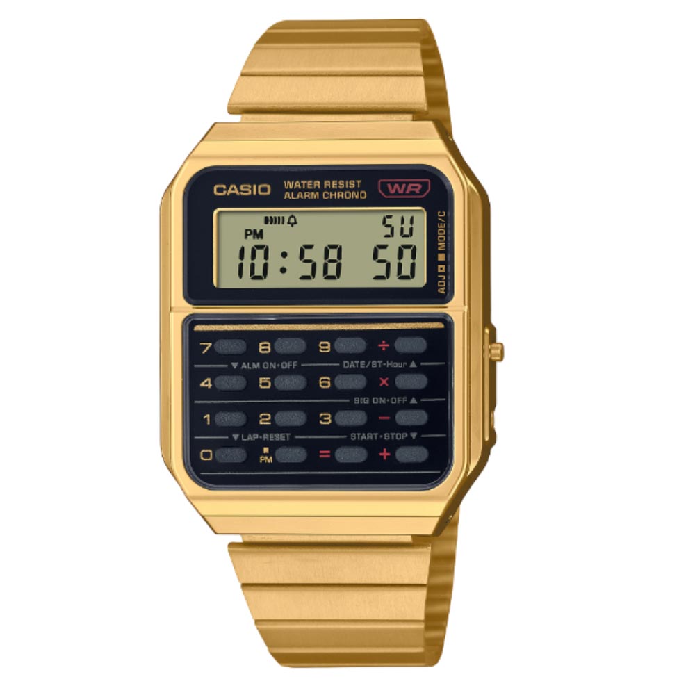 Reloj Calculadora Casio Vintage CA-500WEG-1A Dorado