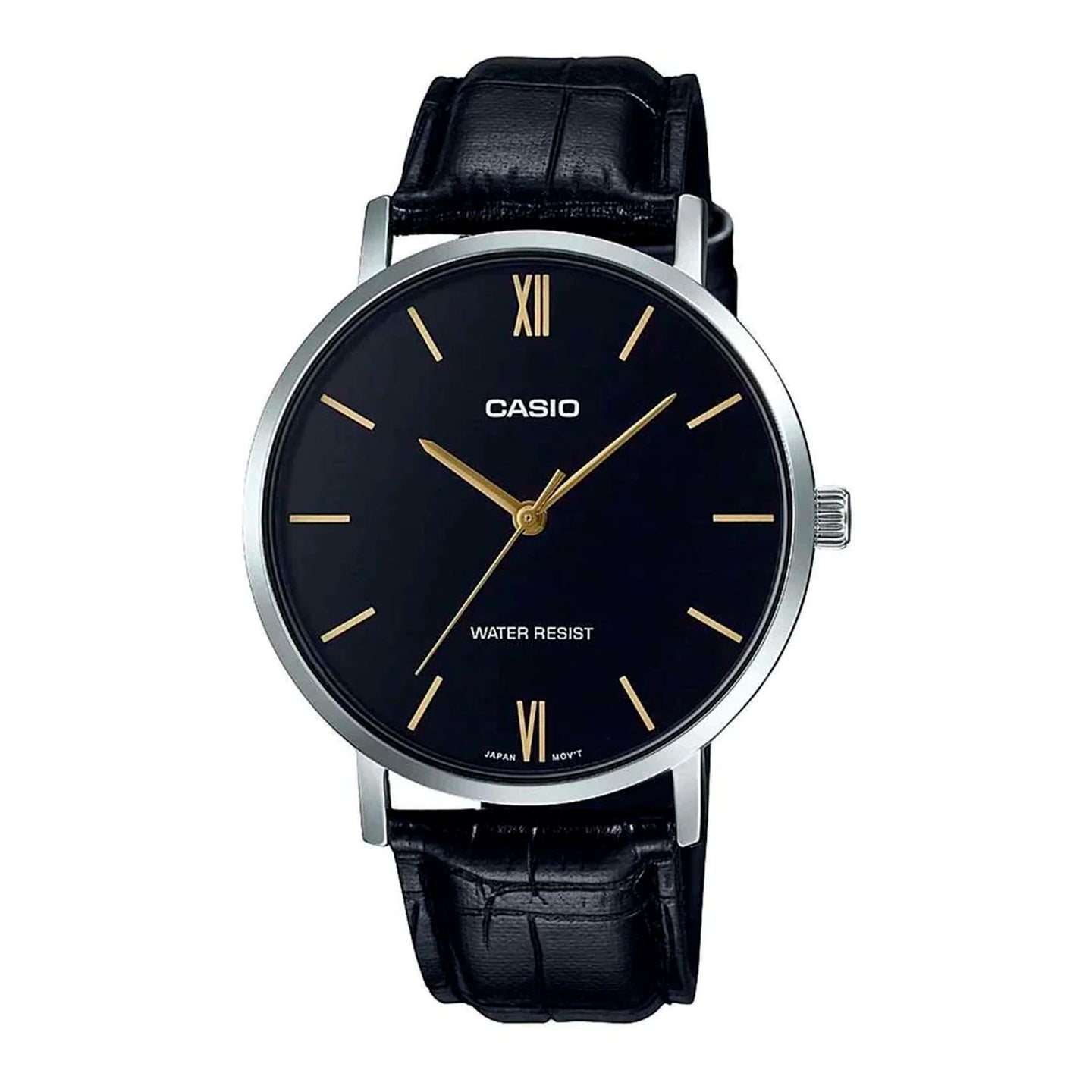 Reloj Casio Análogo MTP-VT01L-1BUDF Negro Correa de Cuero - Dando la Hora