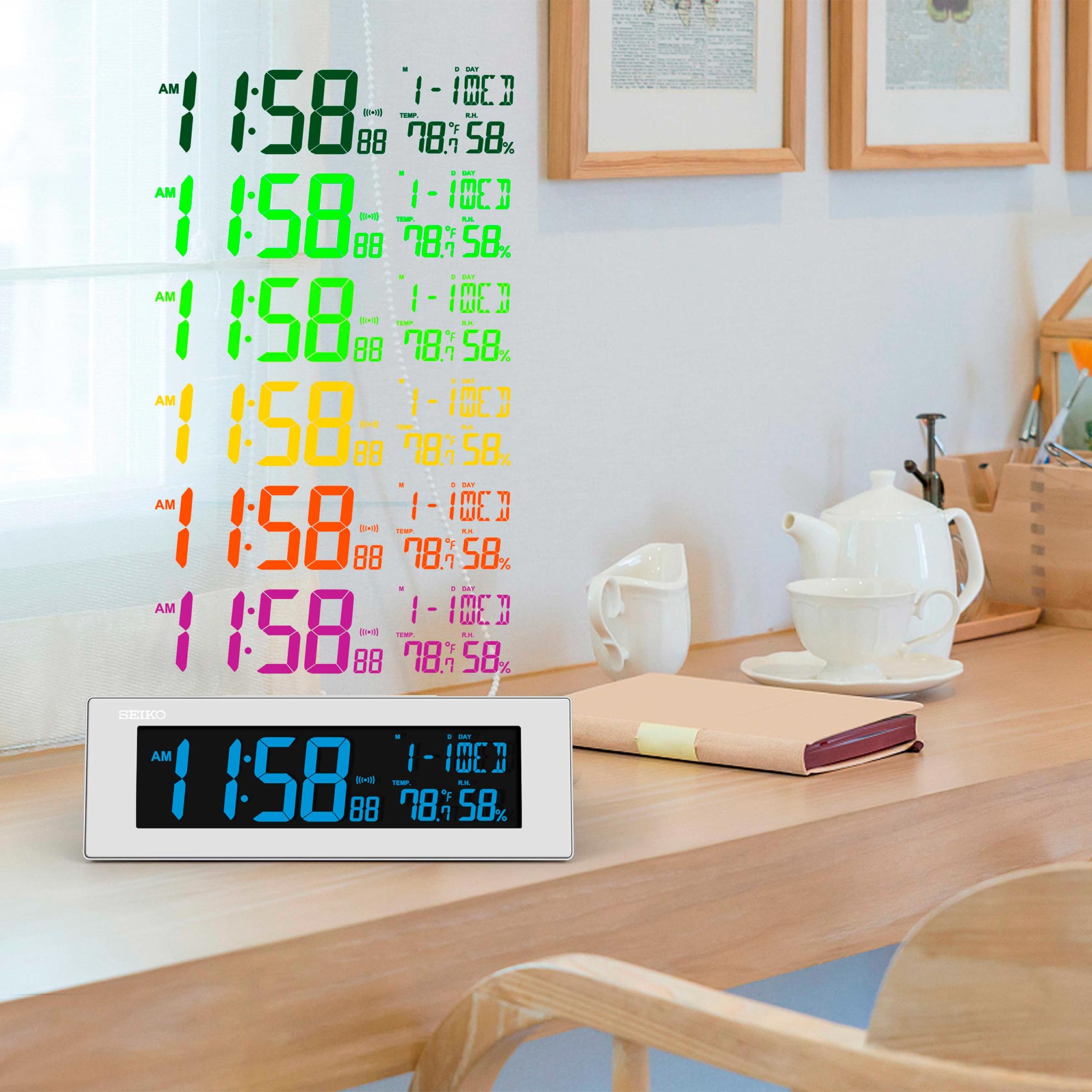Reloj Despertador Digital con Calendario Temperatura - UNISEX UNIVERSAL