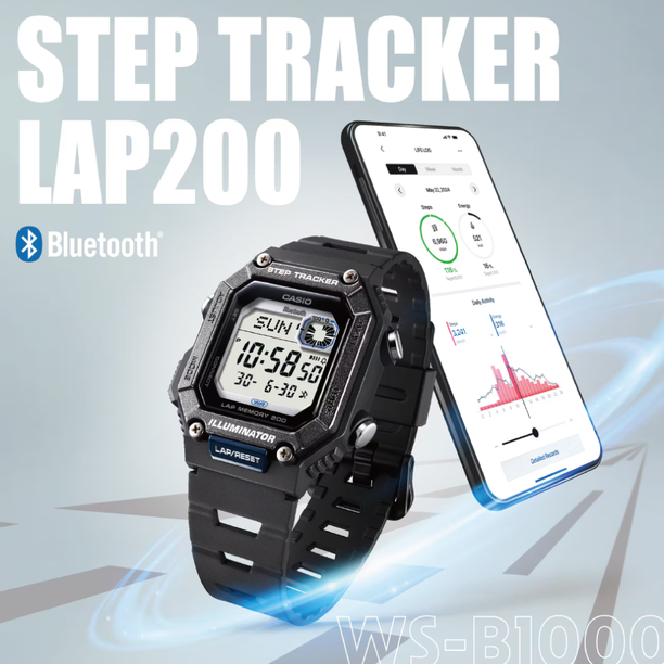 Reloj Casio Vintage WS-B1000-1AV Bluetooth Step Tracker