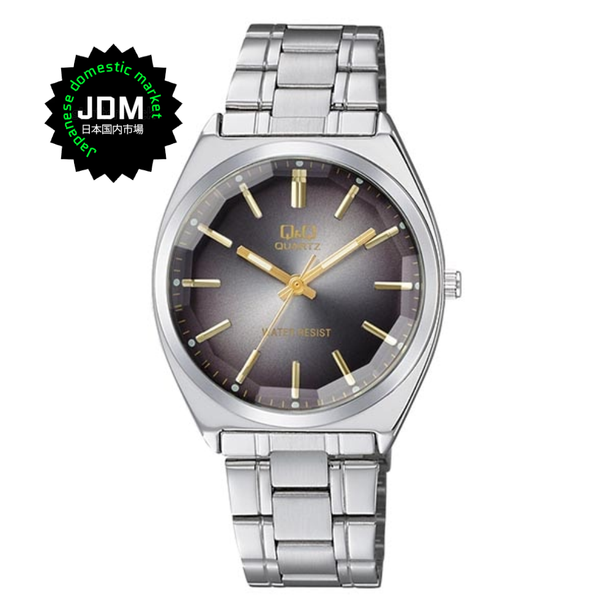 Reloj Q&Q JDM QB78-202 Cristal Mineral Biselado 36mm