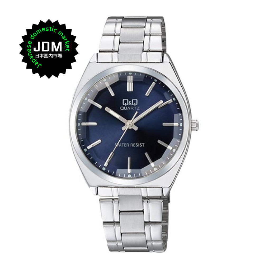 Reloj Q&Q JDM QB78-212 Cristal Mineral Biselado 36mm