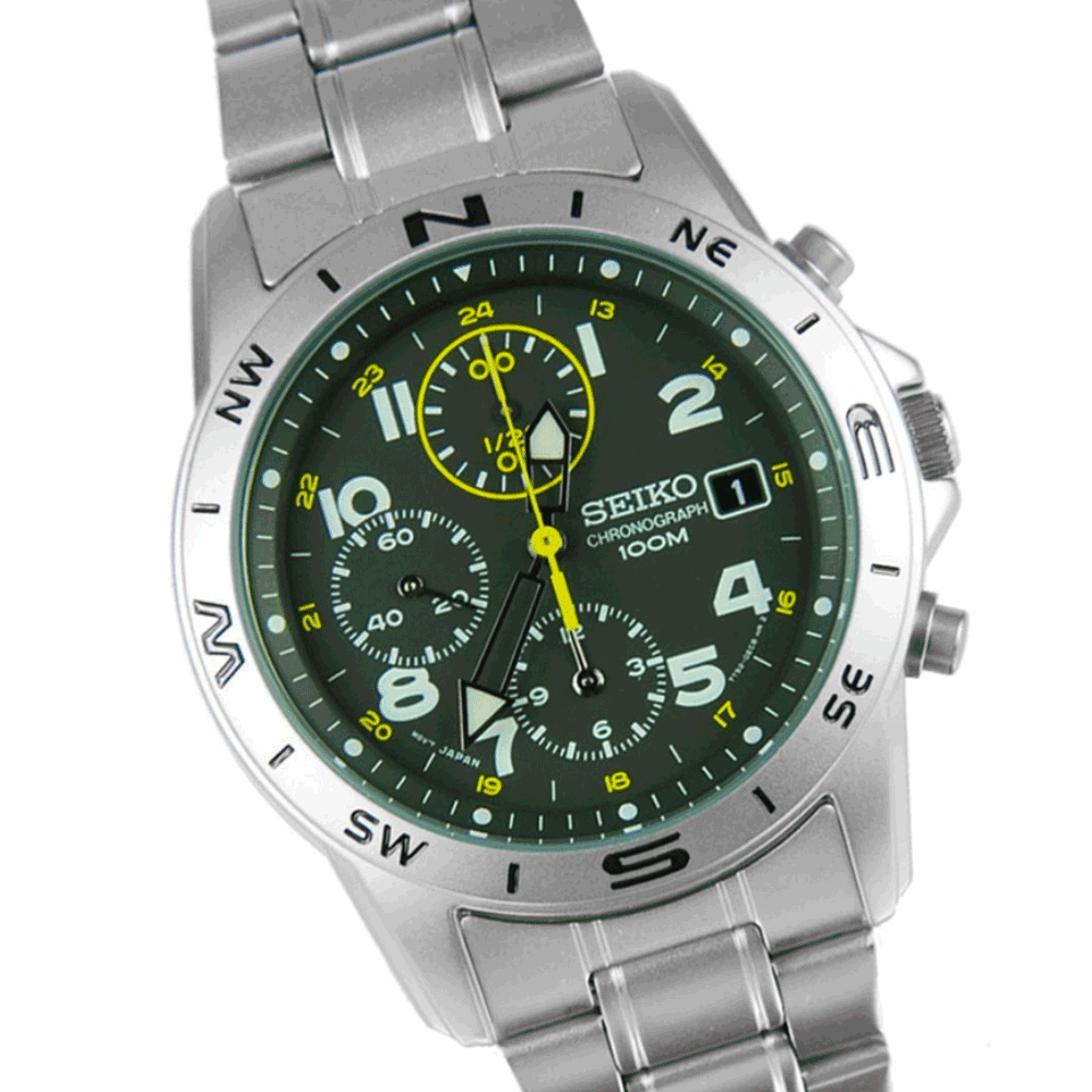 Reloj Seiko Chronograph SND377P1 Quartz Acero JDM 40mm