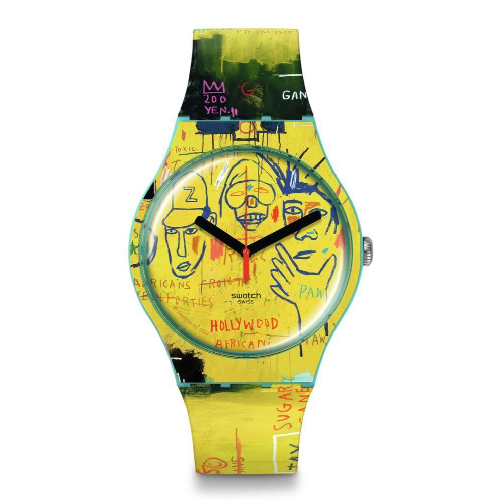 Reloj Swatch SUOZ354 Hollywood Africans by JM Basquiat 41mm Swiss Made