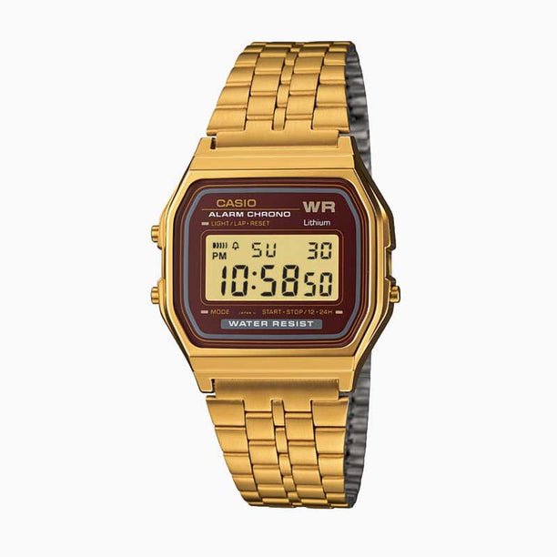 Reloj Vintage Casio A159WGEA-5DF Digital Metálico Granate/Dorado