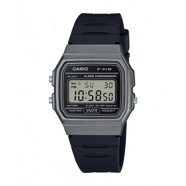 Reloj Vintage Casio F-91WM-1BDF Digital Resina Gris/Negro