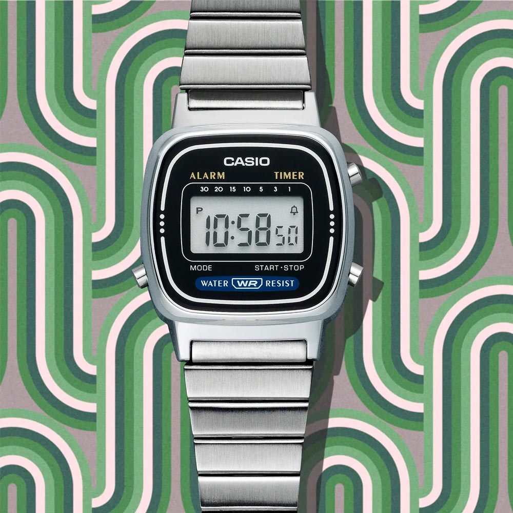 Reloj Casio Vintage LA670WA-1DF Plateado - Dando la Hora - Dando