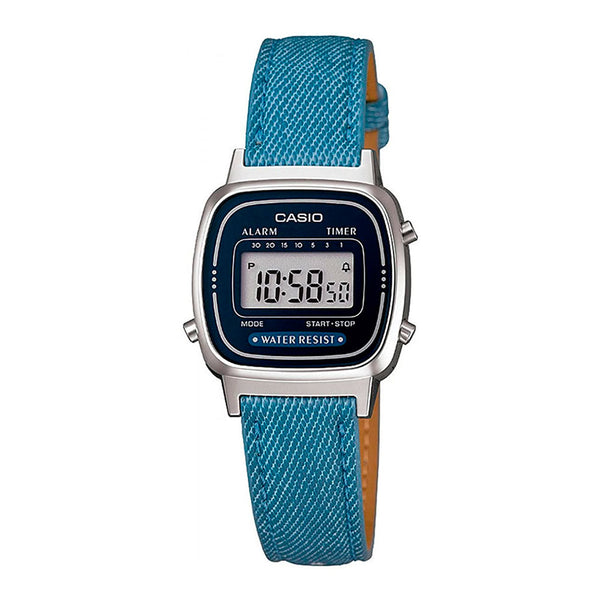 Reloj Casio Vintage LA670WL-2A2DF Azul Correa de Cuero - Dando la Hora -  Dando La Hora