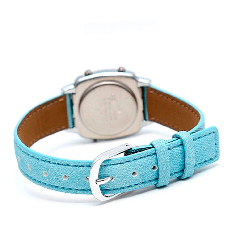 Reloj Mujer Casio Retro Vintage malla fina Plateado/Azul La670wa