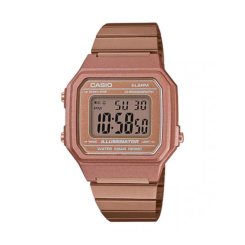 Reloj Vintage Casio B-650WC-5ADF Digital Resina Rosado/Metálico