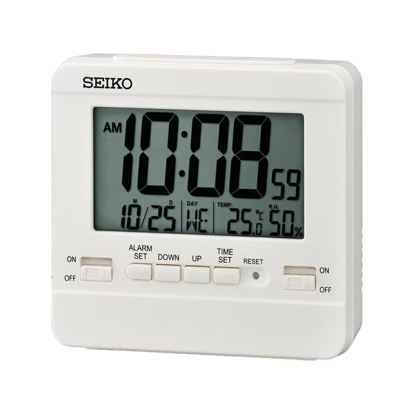 Reloj Seiko qhl090w despertador digital