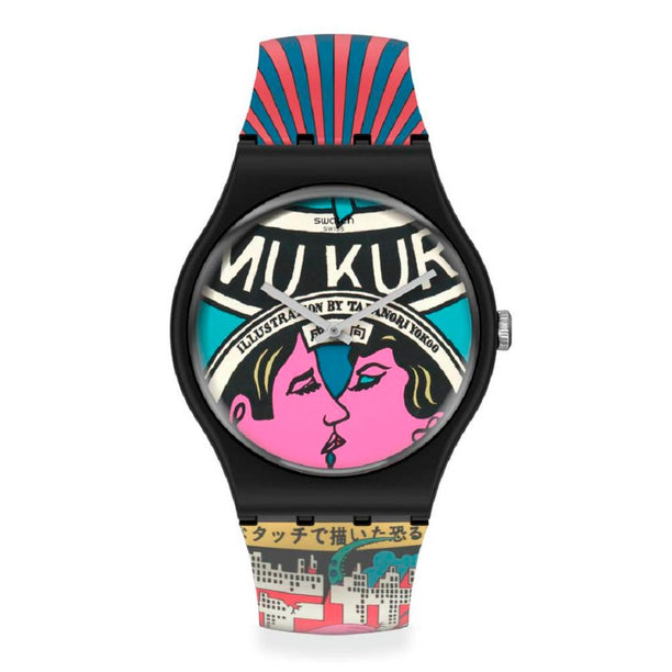 Reloj Swatch  MOMA SUOZ334 THE CITY AND DESIGN, THE WONDERS OF LIFE 41mm Swiss Made